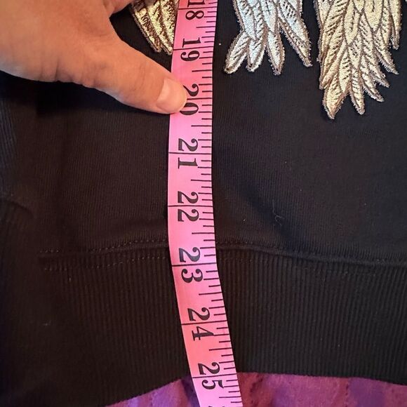 Aniye By Eagle Long Sleeved Cotton Sweatshirt in Black -Women's Size L - Picture 7 of 14